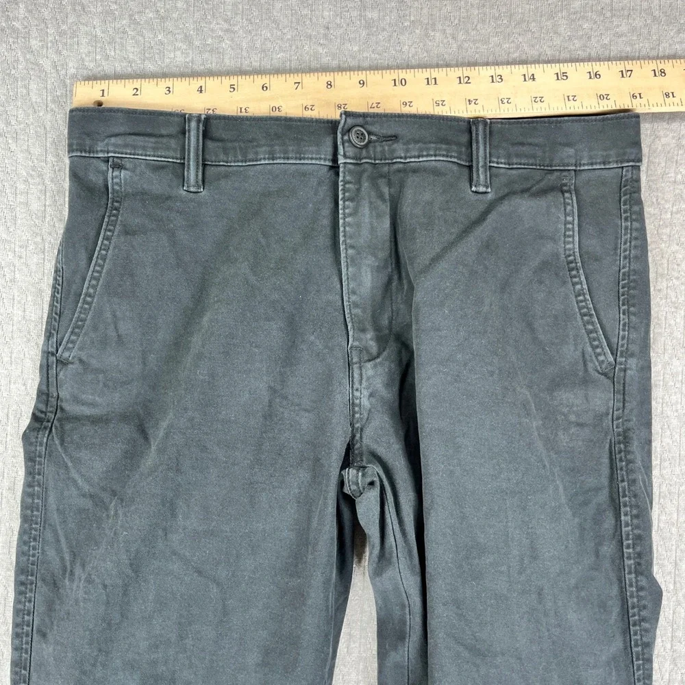 Levis XX Chino Pants‎ Men 33x34 Fits 34x31.5 Black Standard Taper Stretch Twill